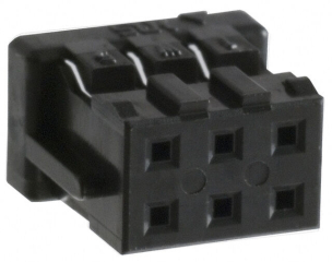 Съединител: проводник-платка; женски; DF11; 2mm; PIN: 6; без контакти