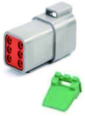 Plug Connector, 5.50mm 1X6P 13A 250V AC/DC; Waterproof IP67