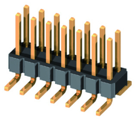 Pin Header, 2x2, Straight, SMD, Pin/Insulator=8.8/2.54mm, P2.54mm, with Pick&Place Pad