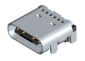 USB-C (USB TYPE-C) USB 2.0 Receptacle Connector 24 Position Board Edge, Cutout; Surface Mount; Through Hole, Right Angle