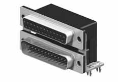 Plug to Receptacle DIP Solder D-Sub 25 pin