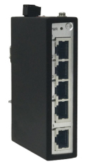 Industrial Unmanaged Switch, 5x10/100BaseT Ports, 12/24/48 VDC & 24VAC, -40°C to +75°C, IP30