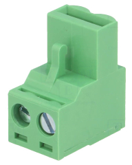 Pluggable terminal block with clamp, 5.0mm, straight, plug, female, green, 28-12AWG, IEC:17.5A/320V