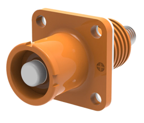 ES socket, orange, 50mm2, 1500V 200A, screw/needle