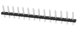Pin header for DG332K, 10A, 300V, 14pole, RM5мм, Vertical, Black