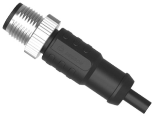 Male plug,Straight M12,Coding D,Unshielded,Trimming cable end,Cable Cable length:1m