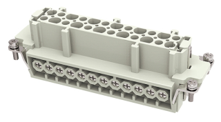 HDC; Contact insert; Female; Size D24B; 24+PE; Rated 16A/500V (6KV Pulse); UL94V-0