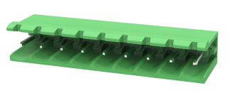 15A 300V AC 5.00mm, male, angled