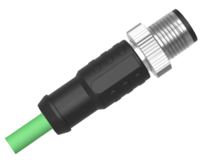 Male plug,Straight M12,Coding D,Shielded,Trimming cable end,Cable Cable length:1m
