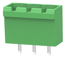 15A 300V AC 5.08mm, male, angled