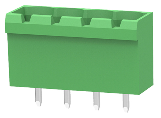 15A 300V AC 5.08mm, male, angled