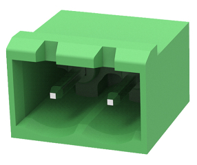 15A 300V AC 5.00mm, male, angled