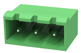 15A 300V AC 5.00mm, male, angled