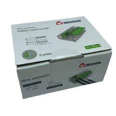 Клема за бърза връзка с лост за заключване, 0.2 - 4.0 mm, 5 позиции, 450V/32A, кутия от 30бр.