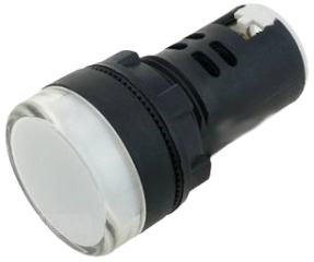 ?22mm Indicator Light, Color: White, Voltage: AC/DC 220V