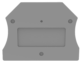 End plate, for use with DC2.5, DC4 terminal blocks, grey