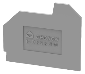 End plate, for use with DC2.5-TW, DC4-TW terminal blocks, grey