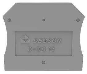 End plate, DC16, grey