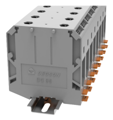Клема редова, винтова, 25-95 mm2 за шини TS35x15 и TS35x7.5, 232A 1000V, сиво