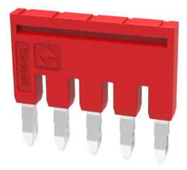 Bridge, Spacing: 5.1 mm, 5 pins, red