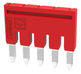 Bridge, Spacing: 6.1 mm, 5 pins, red