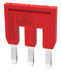 Bridge, Spacing: 8.0 mm, 3 pins, red