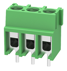 клема винтова, 25A 250V AC, 0.5-4.0 mm2, 3 пина, 5.0 мм, зелена