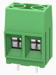 клема винтова, 60A 300V AC, 2.5-16 mm2, 2 пина, 10.16 мм, зелена