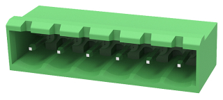 15A 300V AC 5.00mm, male, angled