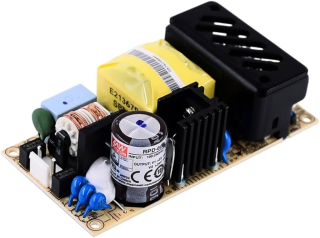 AC/DC Open Frame PSUter, Out: 5VDC/max 5.5A + 12VDC/max 2.2A, 49W rated /53.9W peak, In: 90-264VAC/127-370VDC, Eff. 78% typ., 101.6x50.8x29mm
