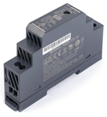 DIN Rail; 15W Ultra Slim; In. 85-264VAC/120-370VDC; Out. 12VDC (Adj. 10.8-13.8)/1.25A; -30°C to 70°C; Eff. 85%; 90x17.5x54.5mm