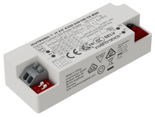 LED power supply CC, 2.7-7.6W, Nom. output voltage 30-40V, Nom. output current 90/120/150/180mA switched mode, IP20, 80x30x20mm, SELV,