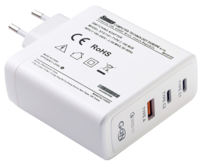 Power supply USB 1A+2C 100W;apple white;Europe;GaN