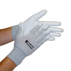 ESD textile gloves, White, size S, pack of 10