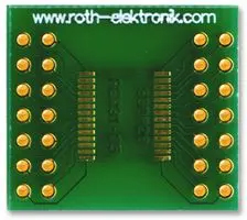 SMD adaptor board for SSOP 28 terminal package IC, 21x23x1.5, Pitch Spacing 2.54mm 