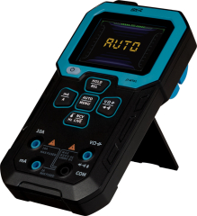Multimeter, 0 - 999,9 V (DC), 0 - 750 V (AC), 0 - 9,999 A, resistance, capacitance, Diodes, continuity test, NCV, live wires