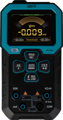 Multimeter, 0 - 999,9 V (DC), 0 - 750 V (AC), 0 - 9,999 A, resistance, capacitance, Diodes, continuity test, NCV, live wires