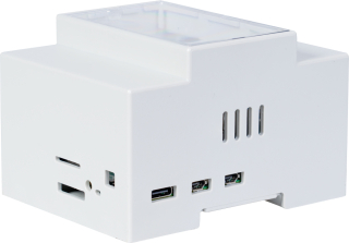 DIN rail case for Raspberry Pi 5, white