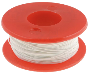 Кабел: 30AWG; тел; Cu; PVDF; бял; 300V; 50m; 1x30AWG; Kynar 460