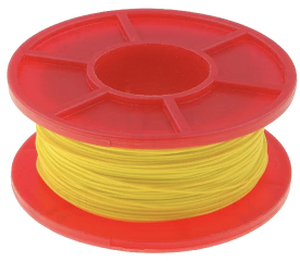 Кабел; 30AWG; тел; Cu; PVDF; жълт; 300V; 50m; 1x30AWG; Kynar 460