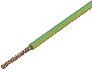 Кабел: H05V-K,LgY; шнур; Cu; 1,5mm2; PVC; зелено-жълт; 300V,500V