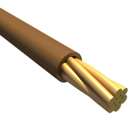 Многожилен MPPE проводник, AWG 26(7/34), кафяв, 600V, Цената е за 1.0 м