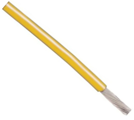 Кабел: HookUp Wire; шнур; Cu; 22AWG; PVC; жълт; 300V; 30.5m; 1x22AWG