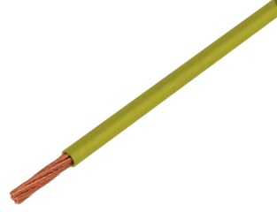 Кабел; LifY; многожичен; Cu; 1x0,10mm2; PVC; жълт; 300V; -15-80°C