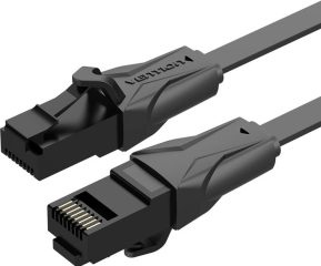 Пач кабел: U/UTP; Кат: 6; RJ45 щепсел,от двете страни; Cu; 1m; PVC; черен