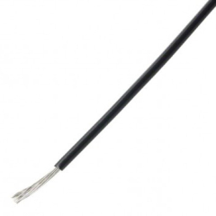 Кабел; HookUp Wire; шнур; Cu; 22AWG; PVC; черен; 300V; 30,5m; 1x22AWG