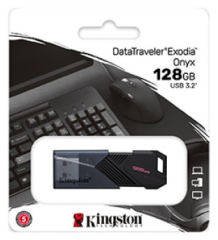 128GB Portable USB 3.2 Gen 1 DataTraveler Exodia Onyx