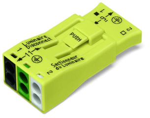 Luminaire disconnect connector; 3-pole; 4,00 mm?; yellow