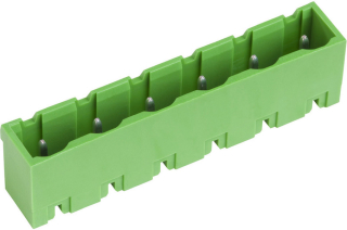 12A 400V AC Pin Strip Female 3POLE 7.62mm; VERTICAL; GREEN