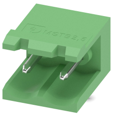 Term. block plug 2pos 12A 320V AC AWG24-12 5.08mm 90°, Right Angle